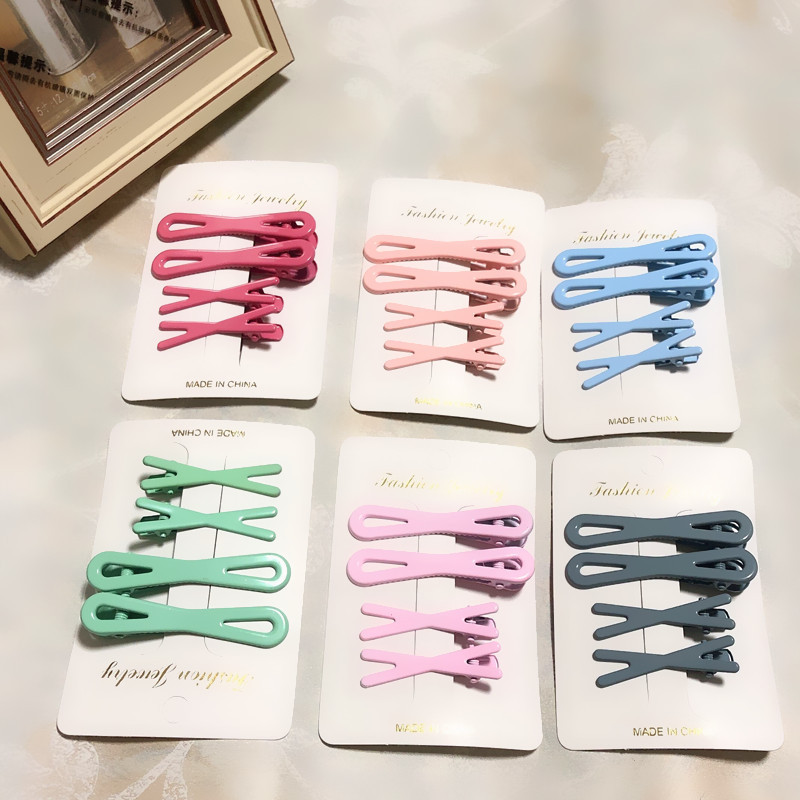 Set de Pinzas de Pato Coreanas en Colores Primavera - Accesorios para Cabello Infantil con Esmalte 