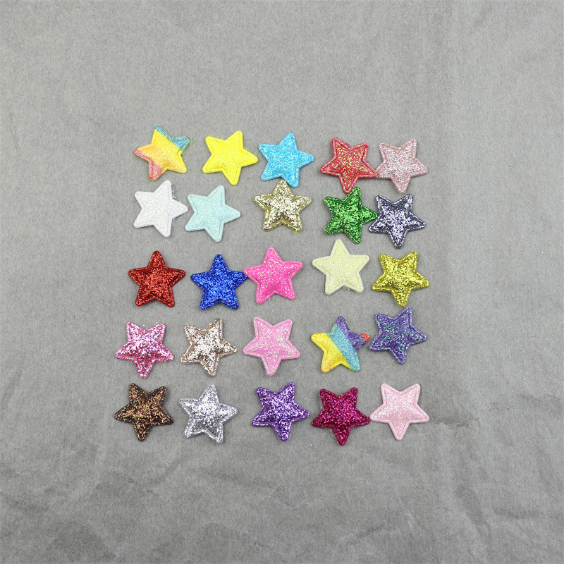 Estrellas Brillantes de 1.8cm con Purpurina - Componentes para Fabricación de Accesorios de Pelo, Muñecas y Manualidades - Proveedor Mayorista