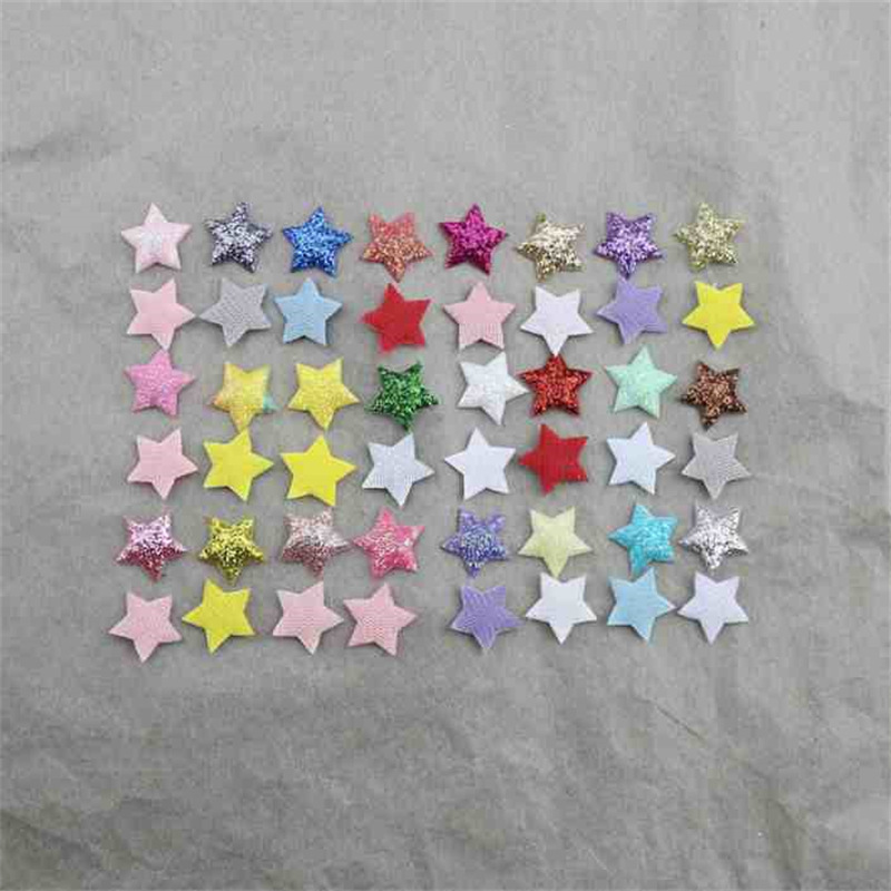 Estrellas Brillantes de 1.3cm con Estampado - Componentes para Fabricación de Accesorios de Pelo, Ropa de Muñecas y Manualidades - Proveedor Mayorista