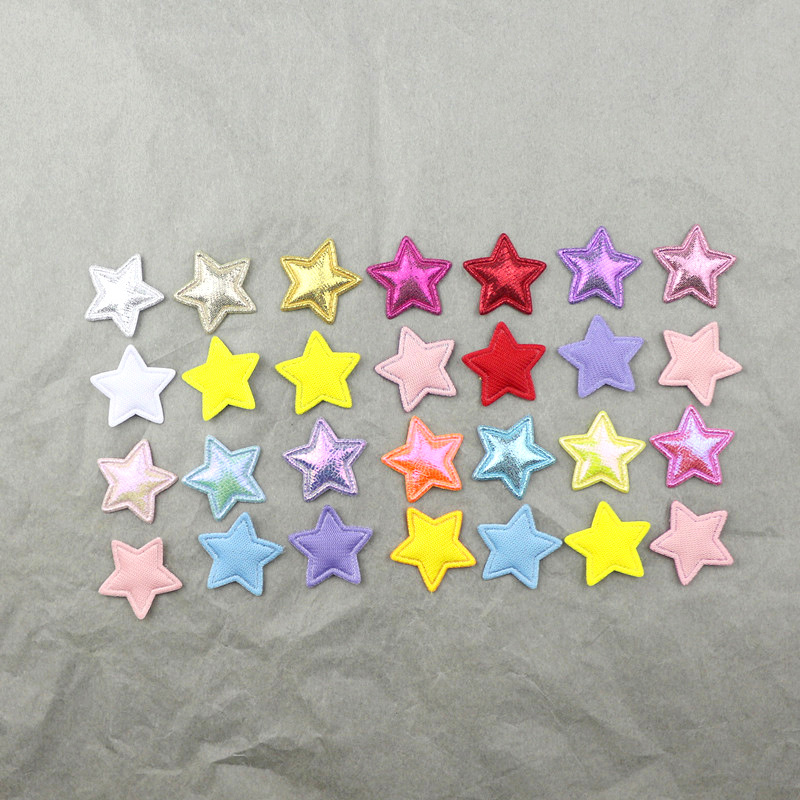 Estrellas de Pana Brillante de 2.5cm - Componentes para Fabricación de Accesorios de Pelo, Ropa y Manualidades - Proveedor Mayorista