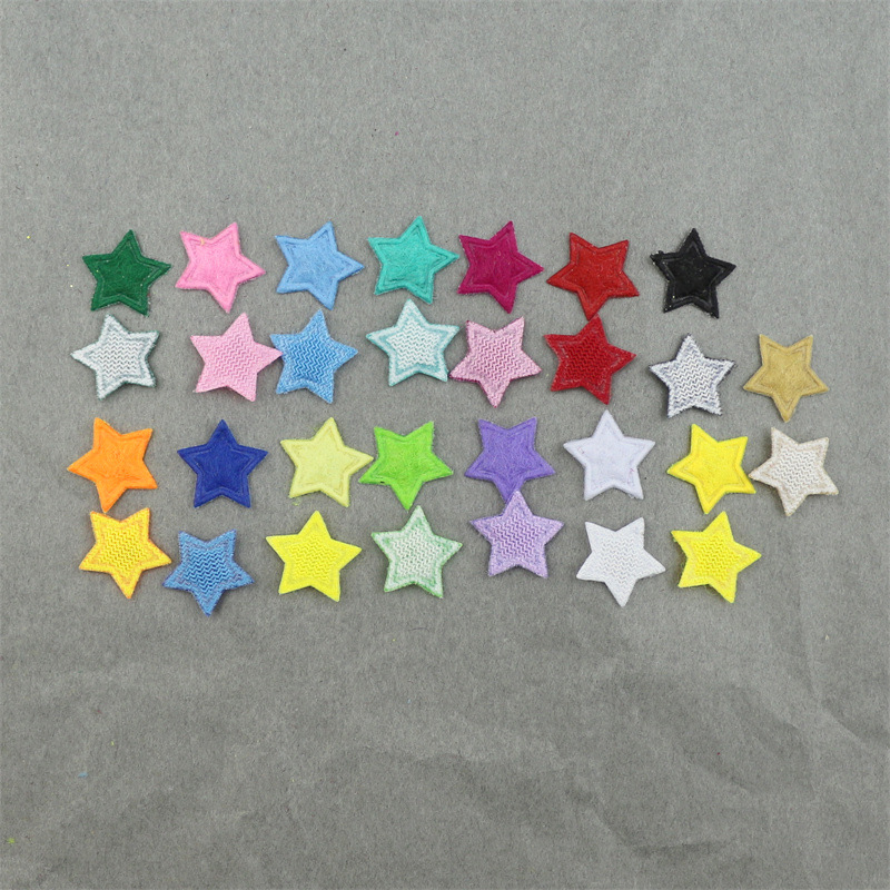 Estrellas Mini de Fieltro de 1.3cm con Estampado - Componentes para Fabricación de Accesorios de Pelo, Manualidades y Decoración - Proveedor Mayorista