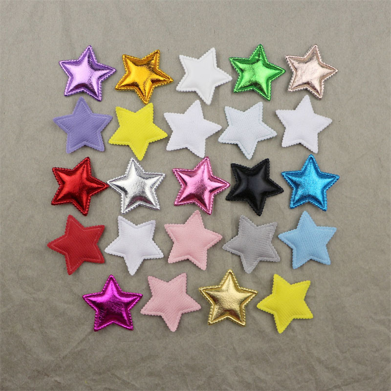 Estrellas de Tela Dorada de 3.1cm - Componentes para Fabricación de Accesorios de Pelo, Ropa, Calzado y Muñecas - Proveedor Mayorista