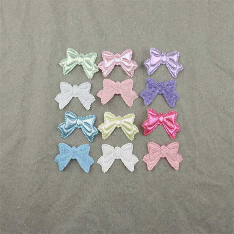 Moños de Tela Nacarada de 3cm - Componentes para Fabricación de Accesorios de Pelo, Ropa, Muñecas, Calzado y Manualidades - Proveedor Mayorista