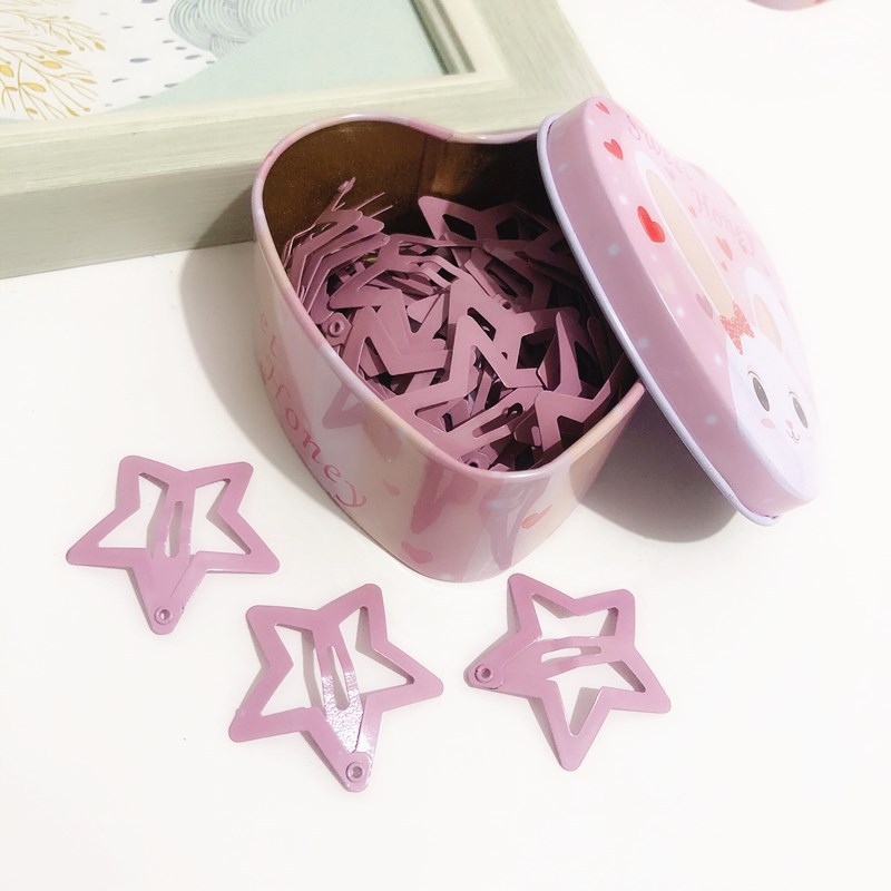 Set de 50 Broches BB Estrellados para Niños - Adorables Accesorios para Cabello Infantil de 3CM con Esmalte Seguro