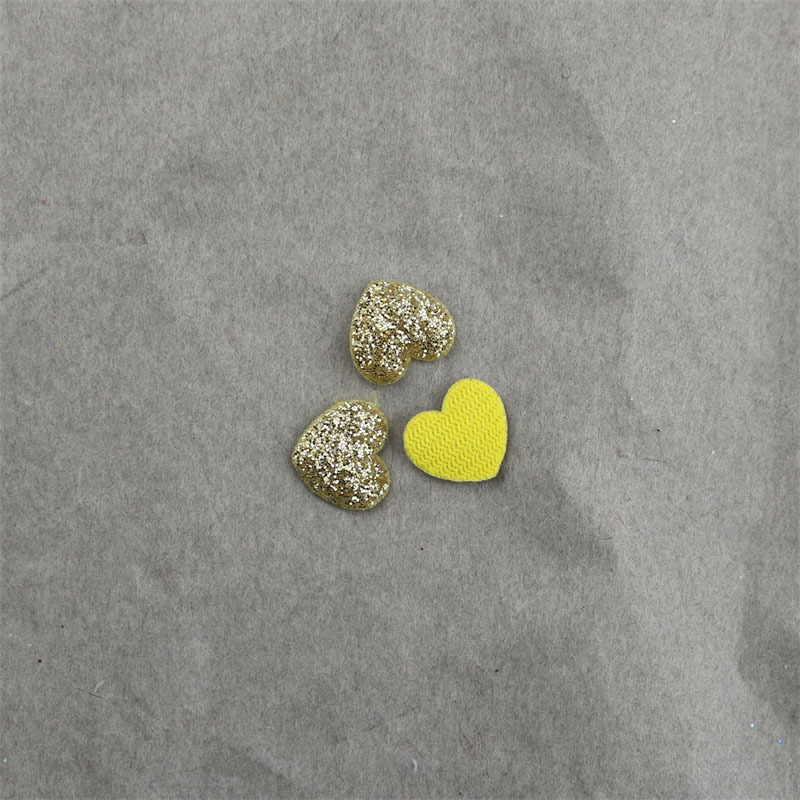 Corazones Mini Brillantes de 1cm con Purpurina - Componentes para Fabricación de Accesorios de Pelo, Calcetines, Juguetes de Peluche y Manualidades - Proveedor Mayorista