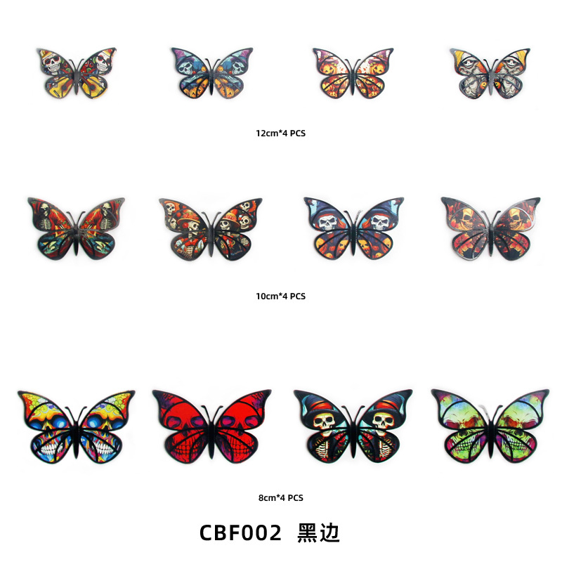 Lote de 12 Mariposas Navideñas Caladas para Exportación - Diseño Festivo en Rojo, Verde y Dorado - Decoración para Pared, Árbol y Fiestas - Ideal para Mayoristas de Temporada