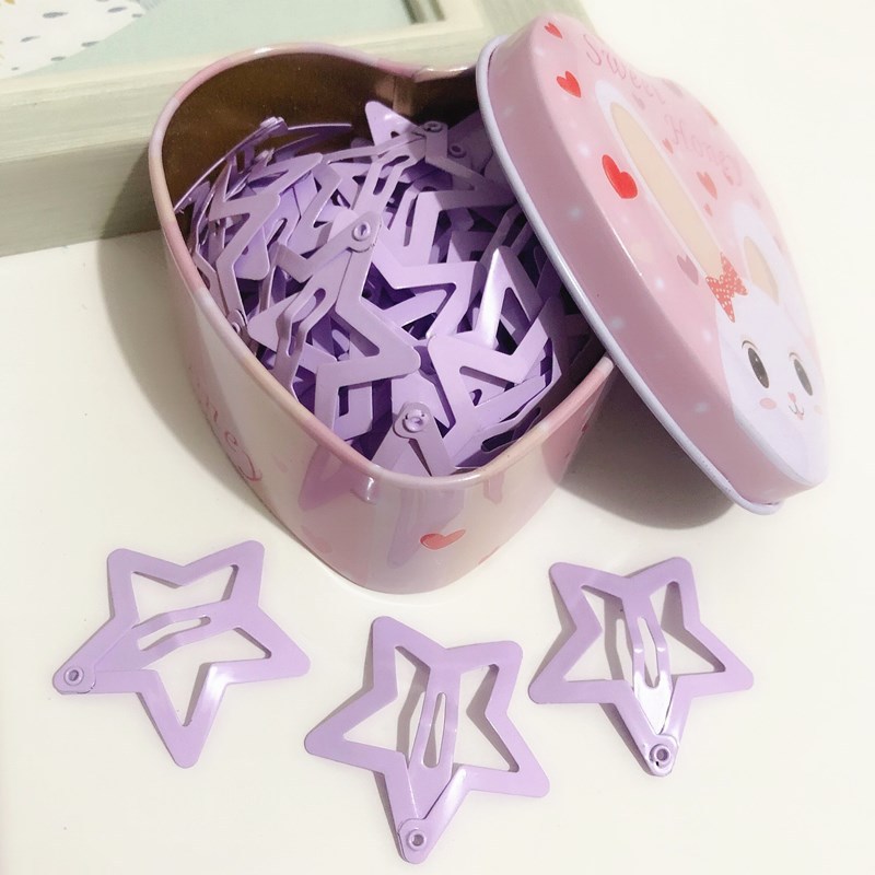Set de 50 Broches BB Estrellados para Niños - Adorables Accesorios para Cabello Infantil de 3CM con Esmalte Seguro