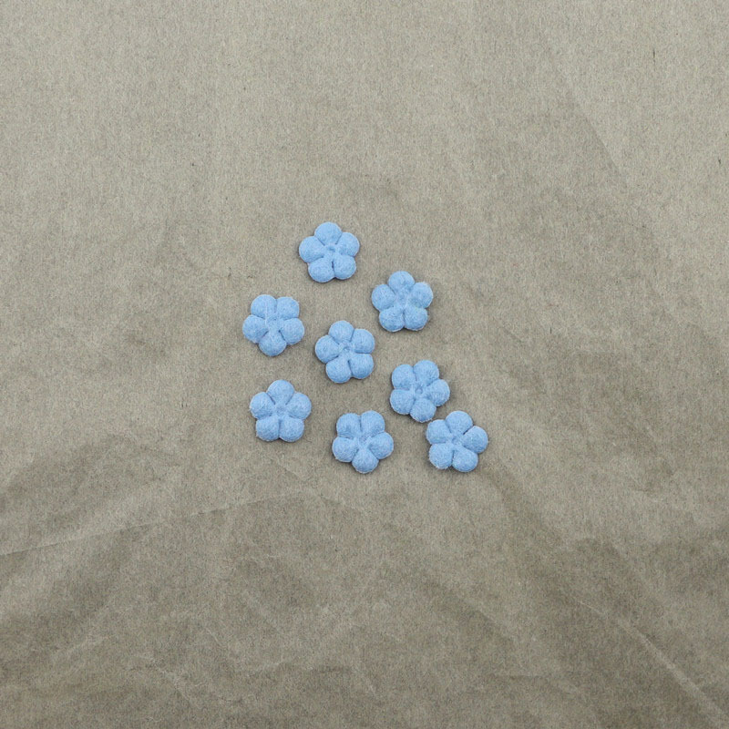 Flores Mini de Fieltro de 1cm - Componentes de Precisión para Fabricación de Accesorios de Pelo, Ropa, Calzado y Manualidades - Proveedor Mayorista