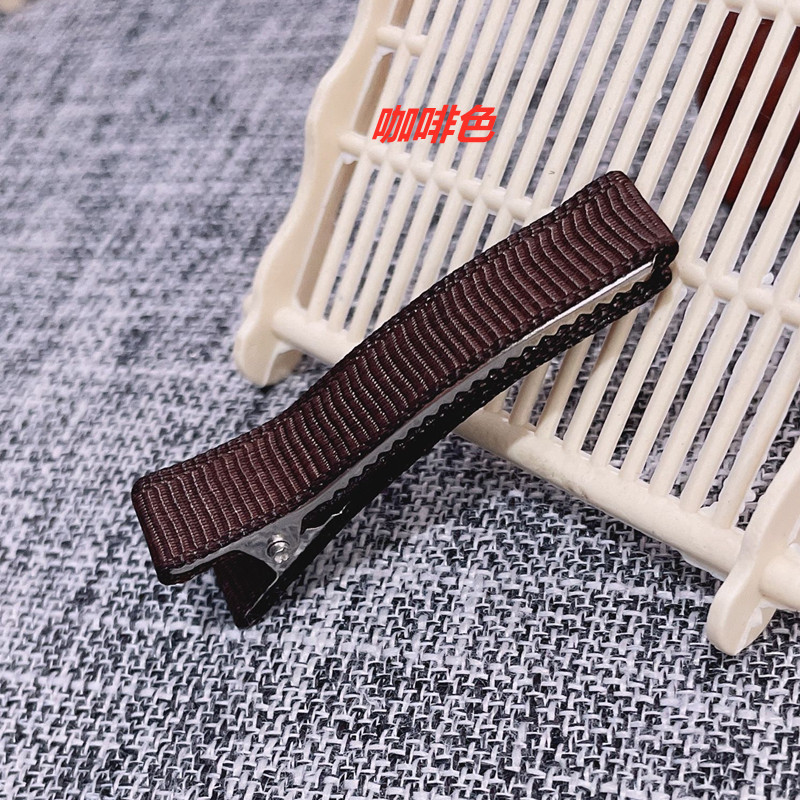 Pinzas de Pato con Moño para Niñas - Mayorista de Accesorios para el Cabello (Tira de Tela Completa, Doble Horquilla)