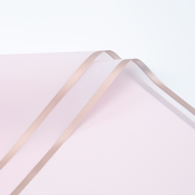 Film Translúcido para Envolver Flores con Borde Dorado - Papel Impermeable de Alta Gama para Bouquets - Fabricante para Venta al por Mayor (Mín. 50 Unidades)