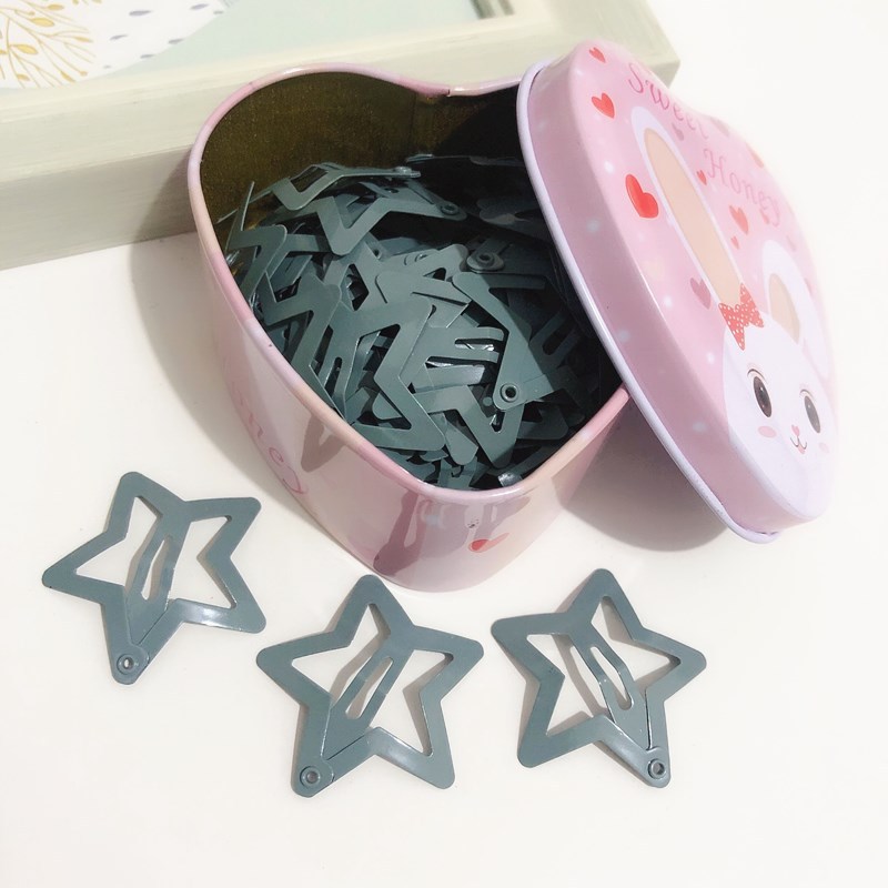 Set de 50 Broches BB Estrellados para Niños - Adorables Accesorios para Cabello Infantil de 3CM con Esmalte Seguro