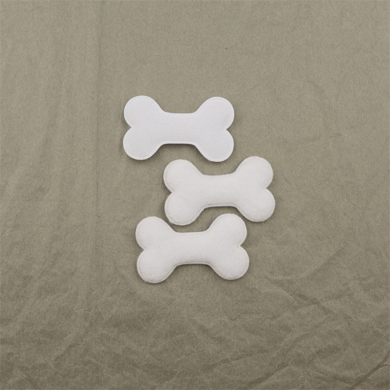 Huesos de Felpa para Mascotas de 4.8cm - Componentes para Fabricación de Accesorios para Mascotas, Ropa, Juguetes y Manualidades - Proveedor Mayorista
