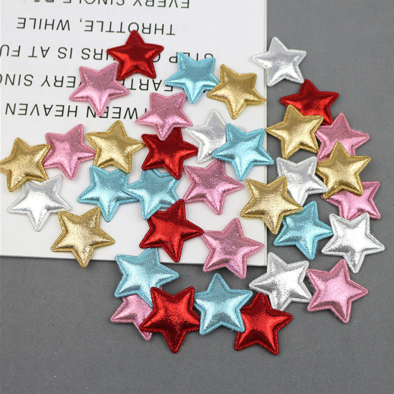 Coronas, Corazones y Estrellas de Pana Brillante con Estampado - Set de Componentes para Fabricación de Accesorios de Pelo y Ropa - Proveedor Mayorista 