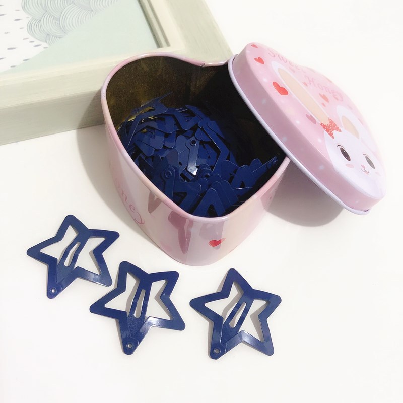 Set de 50 Broches BB Estrellados para Niños - Adorables Accesorios para Cabello Infantil de 3CM con Esmalte Seguro