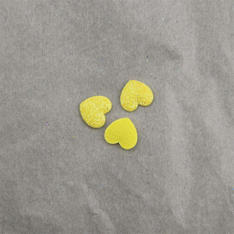 Corazones Mini Brillantes de 1cm con Purpurina - Componentes para Fabricación de Accesorios de Pelo, Calcetines, Juguetes de Peluche y Manualidades - Proveedor Mayorista