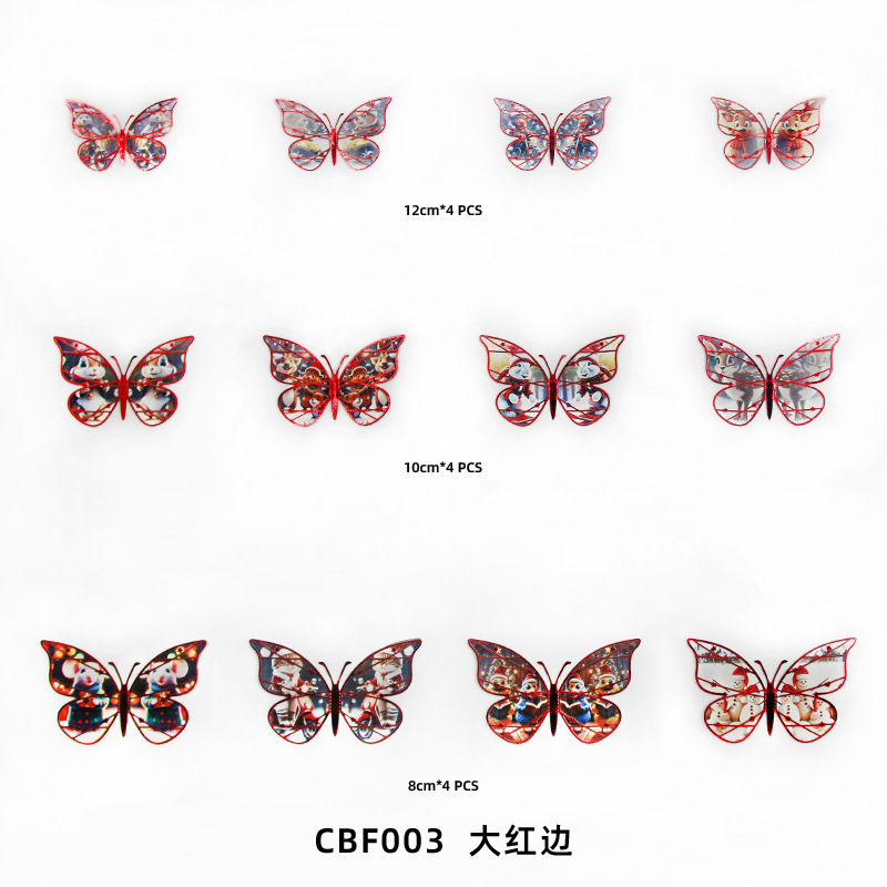 Lote de 12 Mariposas Adhesivas 3D Caladas para Exportación - Colores Vibrantes y Diseño Moderno - Decoración para Pared para Hogar y Comercio - Ideal para Mayoristas y Vendedores de Amazon