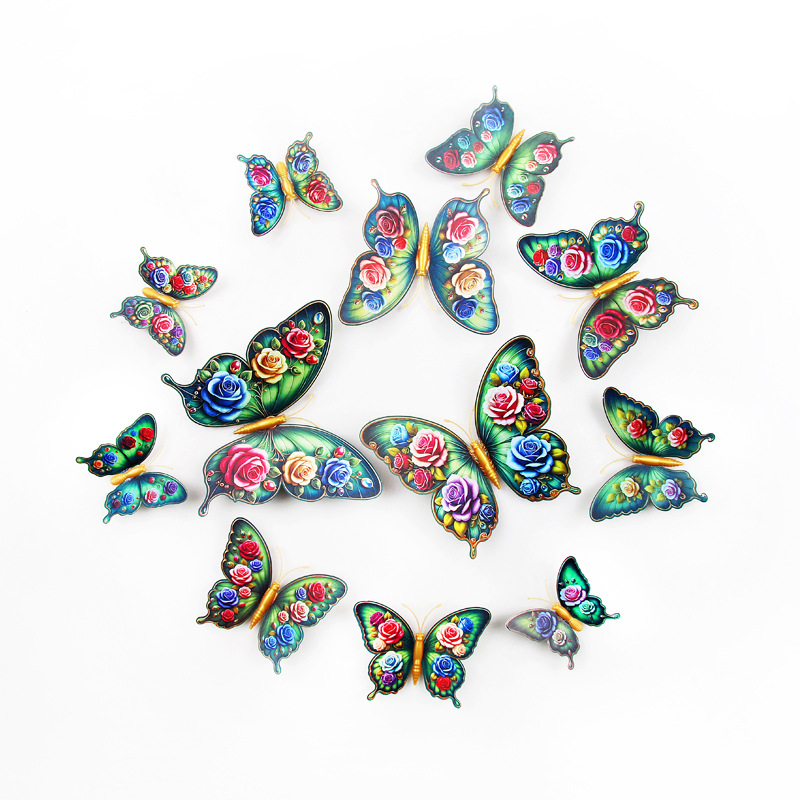 Lote de 12 Mariposas 3D de Doble Capa para Pared Infantil - Diseño Realista y Divertido - Decoración Creativa y Segura para Habitación de Niños - Venta por Lotes para Mayoristas