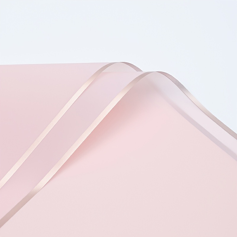 Film Translúcido para Envolver Flores con Borde Dorado - Papel Impermeable de Alta Gama para Bouquets - Fabricante para Venta al por Mayor (Mín. 50 Unidades)