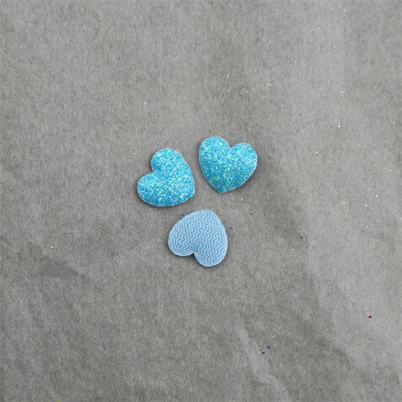 Corazones Mini Brillantes de 1cm con Purpurina - Componentes para Fabricación de Accesorios de Pelo, Calcetines, Juguetes de Peluche y Manualidades - Proveedor Mayorista
