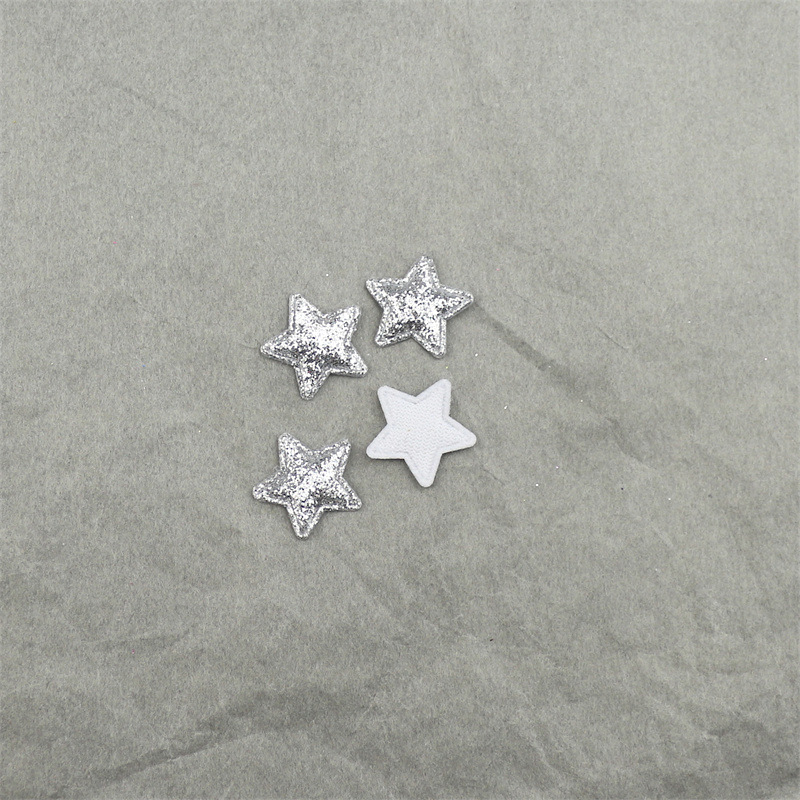 Estrellas Brillantes de 1.8cm con Purpurina - Componentes para Fabricación de Accesorios de Pelo, Muñecas y Manualidades - Proveedor Mayorista