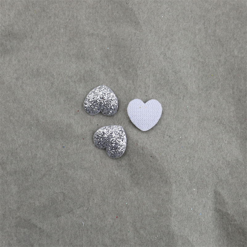 Corazones Mini Brillantes de 1cm con Purpurina - Componentes para Fabricación de Accesorios de Pelo, Calcetines, Juguetes de Peluche y Manualidades - Proveedor Mayorista
