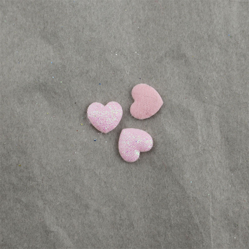 Corazones Mini Brillantes de 1cm con Purpurina - Componentes para Fabricación de Accesorios de Pelo, Calcetines, Juguetes de Peluche y Manualidades - Proveedor Mayorista