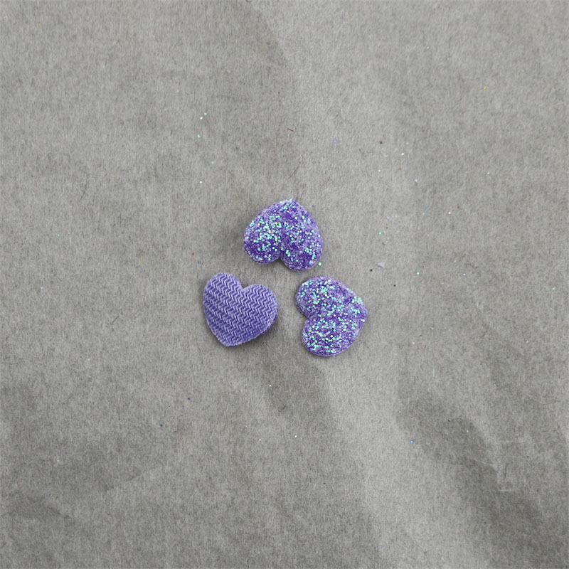 Corazones Mini Brillantes de 1cm con Purpurina - Componentes para Fabricación de Accesorios de Pelo, Calcetines, Juguetes de Peluche y Manualidades - Proveedor Mayorista