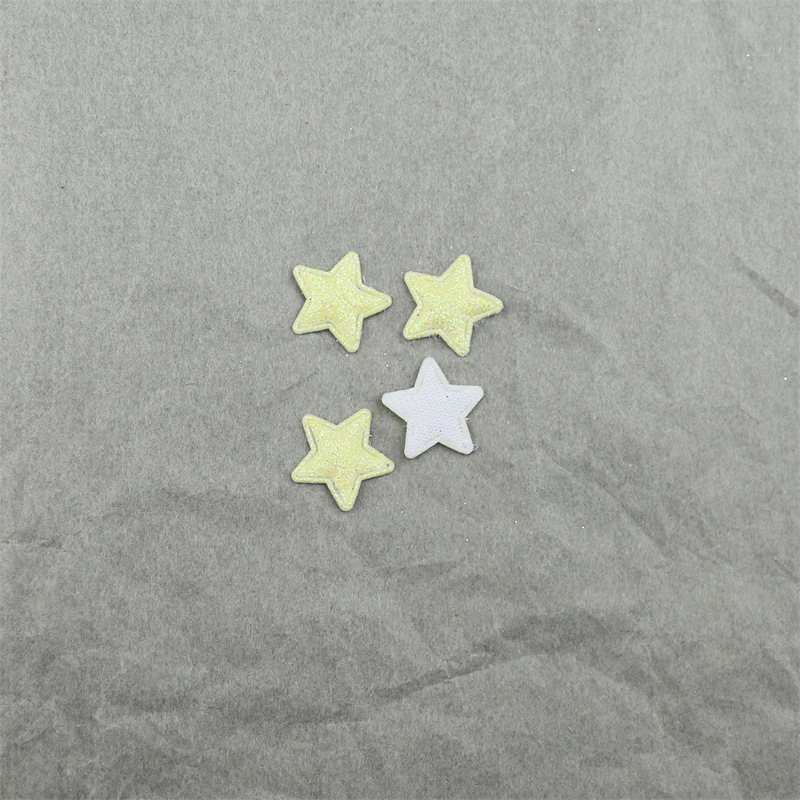 Estrellas Brillantes de 1.8cm con Purpurina - Componentes para Fabricación de Accesorios de Pelo, Muñecas y Manualidades - Proveedor Mayorista