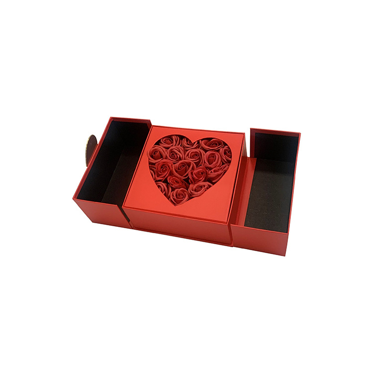 Caja de Flores Circular de 3 Niveles de Felpa Premium con Tapa Dorada Olipai - Para Arreglos Florales y Regalos Corporativos de Lujo - Venta al por Mayor para Importadores