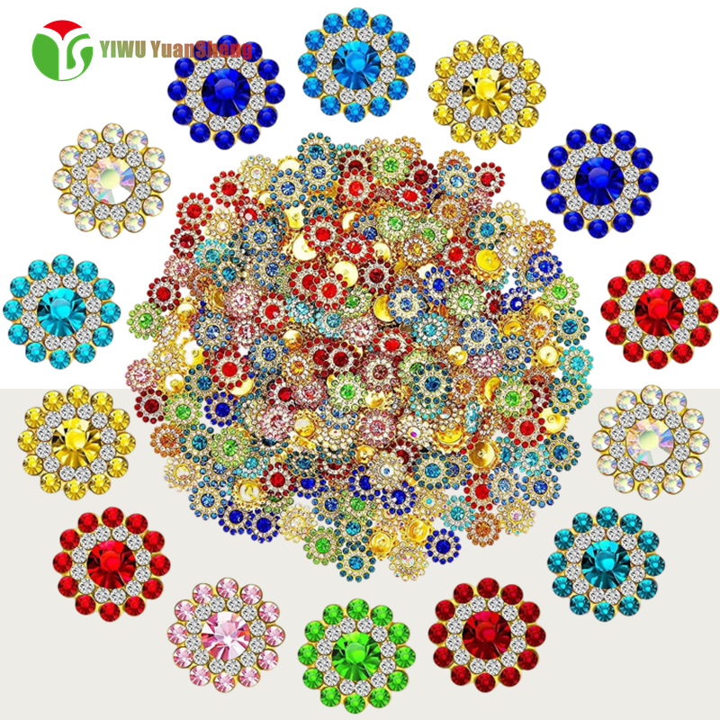 Glass Rhinestone Double layer sun diamond
