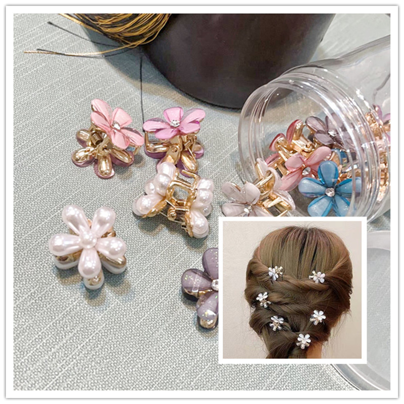 Pinzas Mini de Camelia para Mayoristas - Accesorios para Cabello de Aleación con Diseño Dulce 