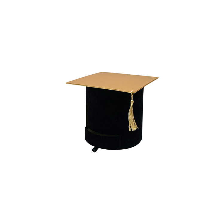 Caja de Flores de Felpa con Forma de Birrete de Graduación Olipai - Para Arreglos Florales y Regalos de Temporada - Venta al por Mayor para Proveedores de Eventos
