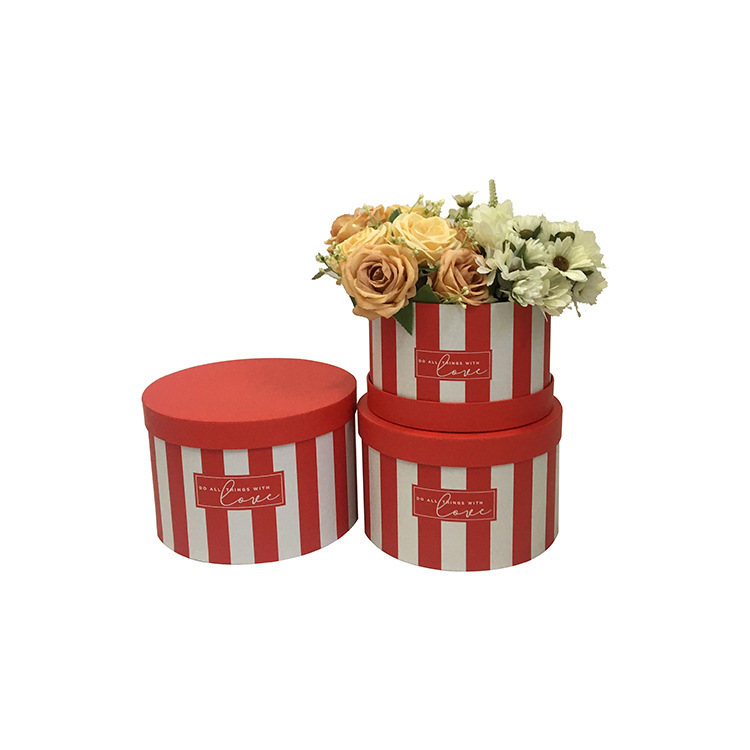 Juego de 3 Cubos para Flores con Diseño a Rayas | Moderno y Elegante | EN STOCK | Para Mayoristas y Floristerías