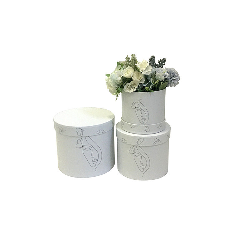 Juego de 3 Cubos Florales con Estampado Dorado y Diseño a Mano | Estilo Moderno | Para Mayoristas