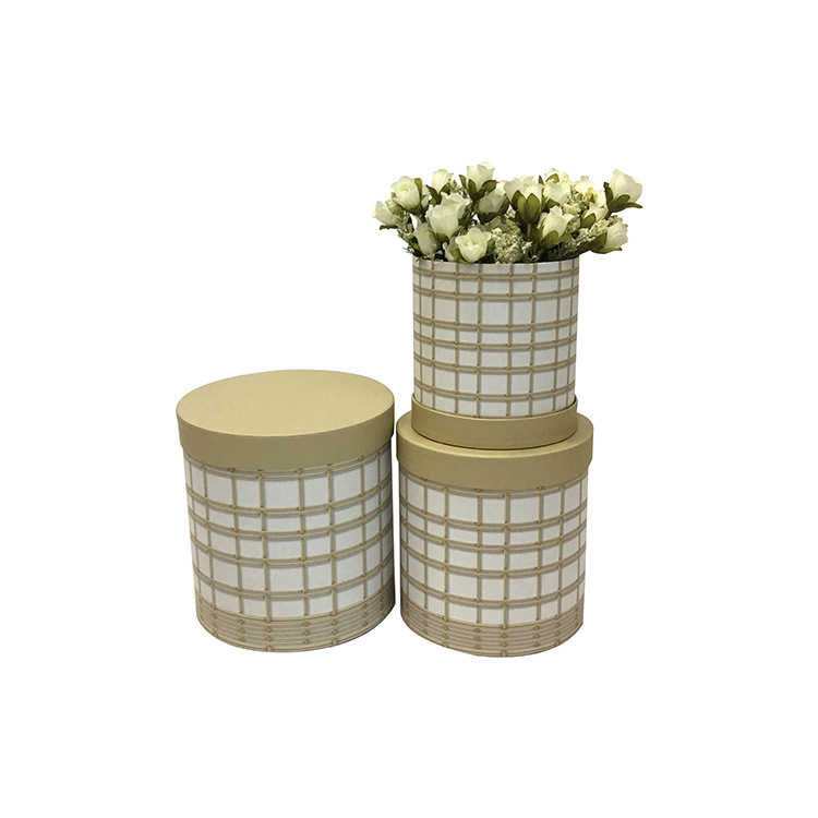 Juego de 3 Cubos Redondos con Diseño de Mimbre para Flores | Apariencia Natural | Para Mayoristas