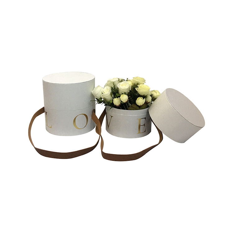 Juego de 2 Cajas Redondas con Asa de Cuero | Diseño Minimalista | Para Mayoristas