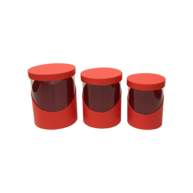 Juego de 3 Cubos Redondos Transparentes de PVC | Diseño Minimalista | Para Mayoristas