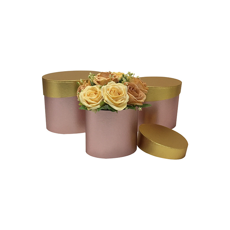 Juego de 3 Cubos Florales con Tapa Irregular Ovalada | Diseño Exclusivo | Para Mayoristas