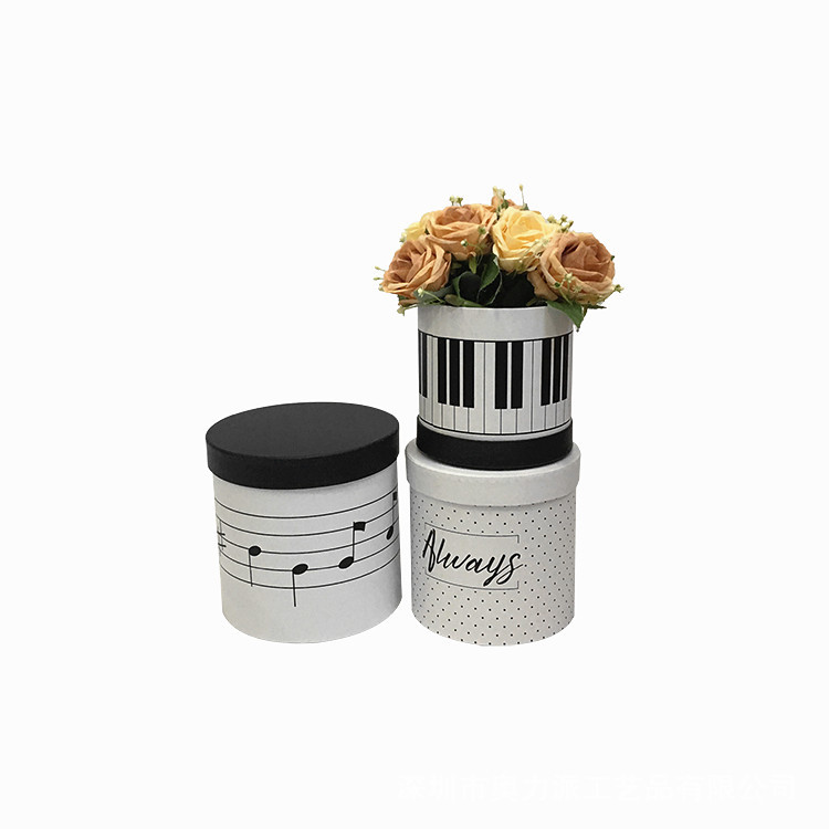 Juego de 3 Cubos Redondos en Blanco y Negro | Diseño Moderno | EN STOCK | Para Mayoristas
