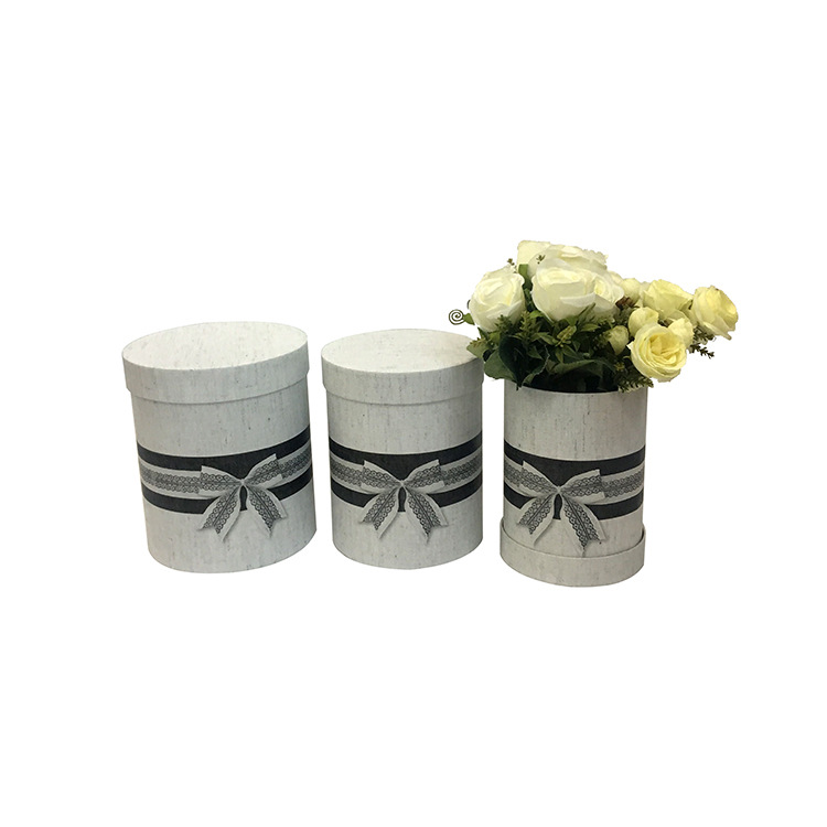 Juego de 3 Cubos Florales con Estampado de Lazo | Diseño Elegante | EN STOCK | Para Mayoristas