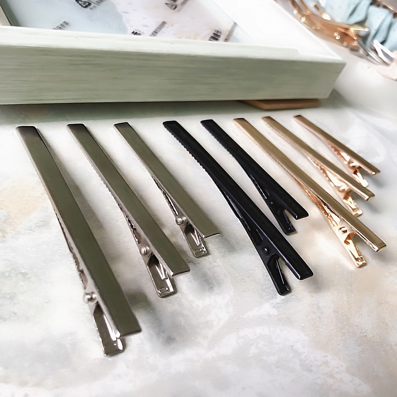 Pinzas de Pato Reforzadas para DIY - Accesorios Metálicos para Cabello con Estilo Minimalista