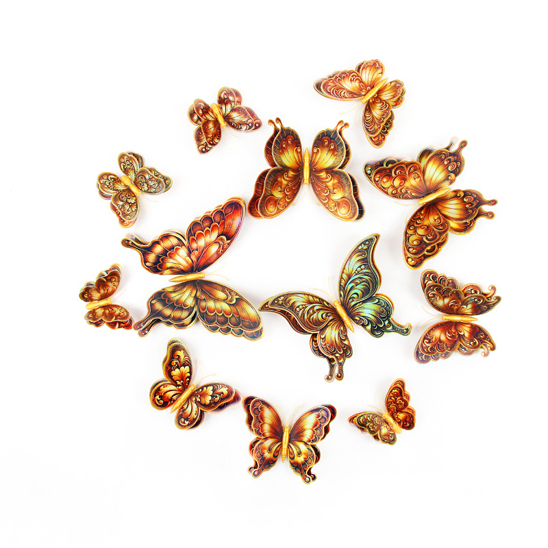 Lote de 12 Mariposas 3D de Doble Capa para Pared Infantil - Diseño Realista y Divertido - Decoración Creativa y Segura para Habitación de Niños - Venta por Lotes para Mayoristas