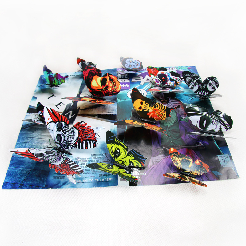 Mariposas de PVC para Halloween - Decoración Tenebrosa y Elegante para Pared - Kit para Fiestas Temáticas y Decoradores - Modelo 3D con Diseño de Calavera/ Araña