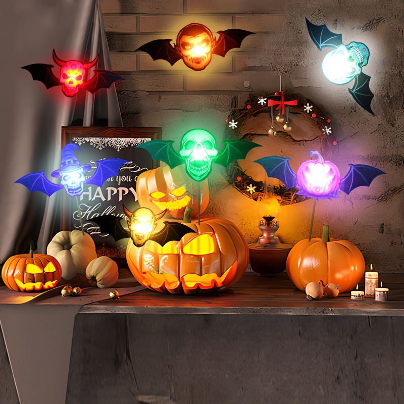 Murciélagos 3D Brillantes para Halloween - Lote de 60 Unidades para Decoración de Pared - Simulación Realista con Efecto de Luz - Para Fiestas, Hogares y Mayoristas