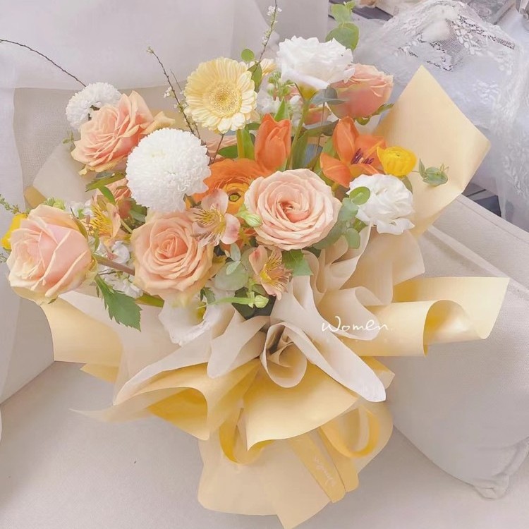 Papel para Flores de Color Sólido - Estilo Europeo Elegante (Tipo Ouya) - Papel Impermeable Extra Grueso para Bouquets Modernos - Venta al por Mayor para Florerías (Múltiples Colores)