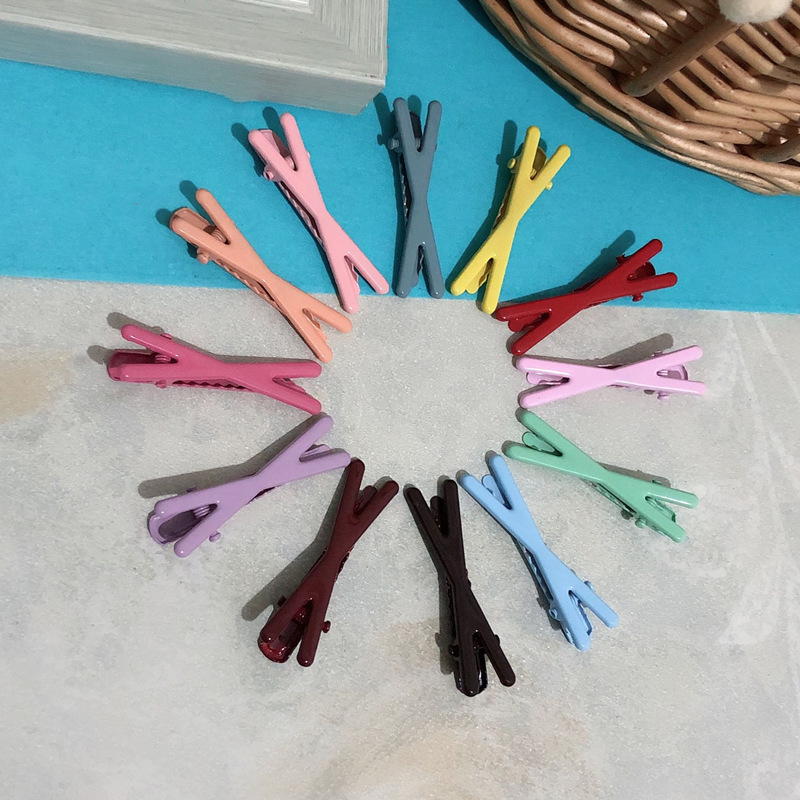 Set de Pinzas Cruzadas Coreanas en Colores Primavera - Accesorios para Cabello con Esmalte de Moda