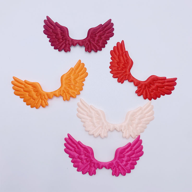 Alas de Ángel de Satén con Estampado por Ultrasonido - Componentes para Decoración de Pasteles, Fabricación de Accesorios, Ropa y Juguetes - Proveedor Mayorista 