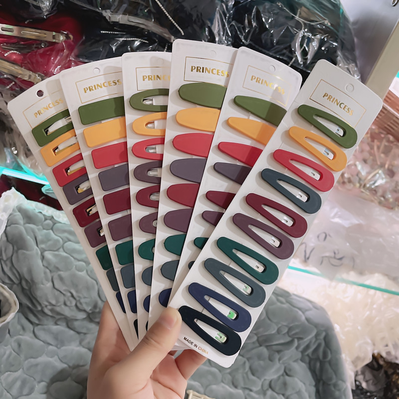 Set Coreano de Broches BB y Pinzas Rectas - Accesorios para Cabello en Esmalte Macaron