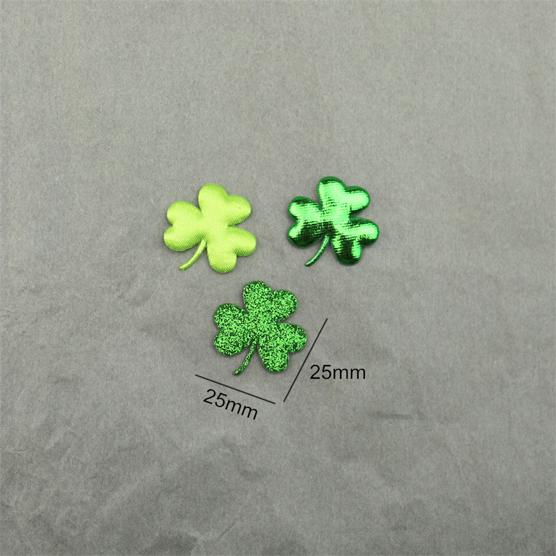 Tréboles de Tela Brillante - Componentes con Purpurina para Fabricación de Accesorios Infantiles, Juguetes y Manualidades - Proveedor Mayorista