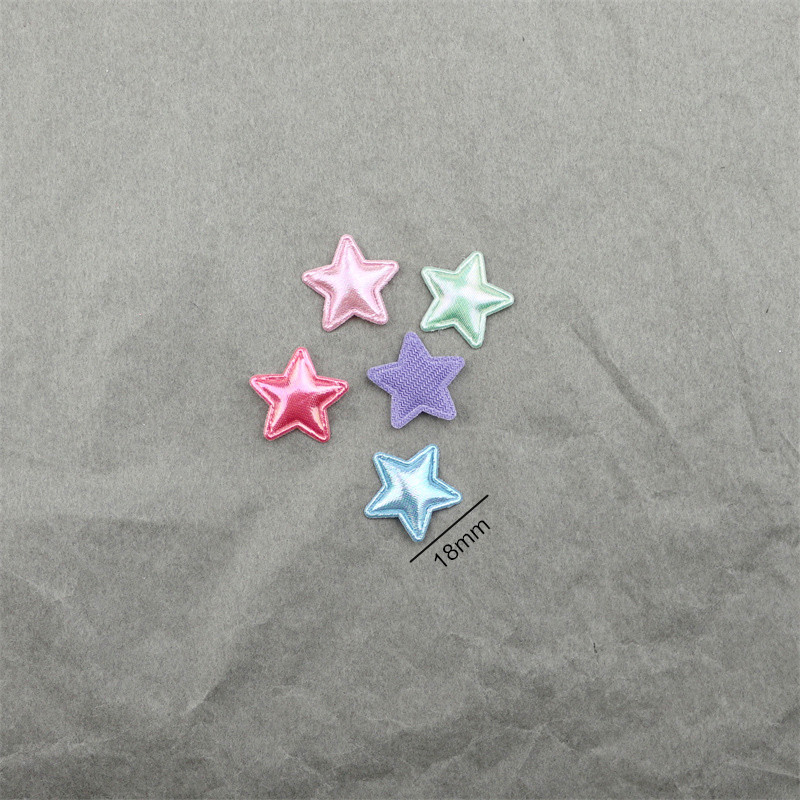 Estrellas de Tela Nacarada de 1.8cm - Componentes para Fabricación de Accesorios de Pelo, Muñecas y Manualidades - Proveedor Mayorista 